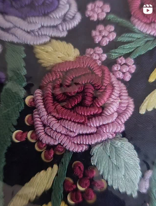 Handmade Embroidery Sampler – Rose & Leaf Design