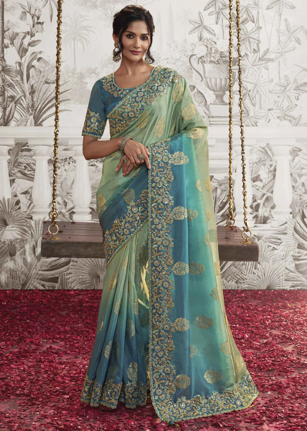 Saree blue